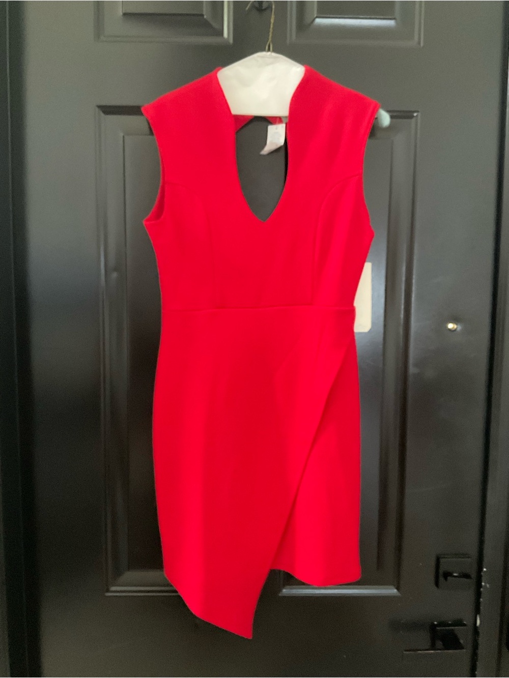 Almost Famous One-Shoulder Red Sheath Dress